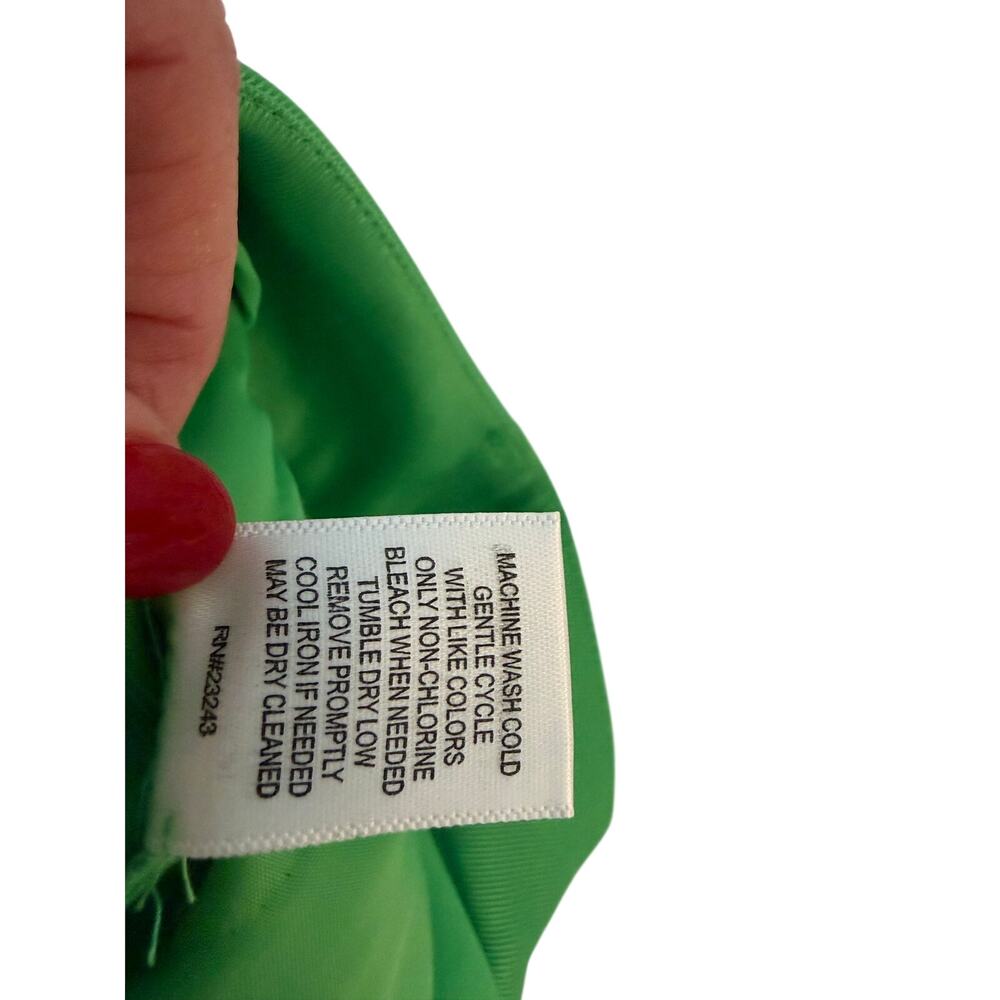 7th Avenue Design Studio Green Ankle Pants Size 12 Stretch Career Crop Slim Fit - Picture 7 of 9